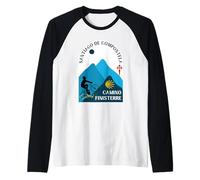 Camino Finisterre Bicicletta Uomo Santiago de Compostela 2026 Maglia con Maniche Raglan