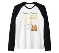 Camino Frances 2026 Santiago di Compostela Maglia con Maniche Raglan