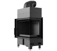 Camino in acciaio KRATKI FLOKI S destra 8 kW Ø 160 thermotec nero porta a [EEK: A]