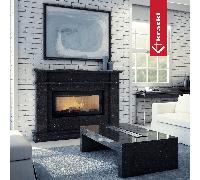 Camino in acciaio KRATKI NADIA 14 kW Ø 200 porta sollevabile thermotec