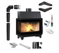 Camino in acciaio KRATKI SIMPLE sinistra 6 kW Ø 150 [EEK: A]