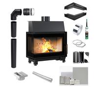 Camino in acciaio KRATKI SIMPLE sinistra 6 kW Ø 150 [EEK: A]