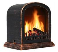 Camino in finto, lanterna di camino elettrico vintage con effetto di fiamma a LED realistica USB/batteria a batteria per l'arredamento da tavolo casa di Natale 5.7x4.5x6, 3 pollici, elettrico