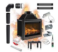 Camino in ghisa KRATKI MAJA 8kW Ø200 Kit installazione con chiusura
