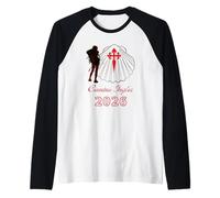Camino Ingles Santiago Compostela 2026 Lady Pilgrim Maglia con Maniche Raglan