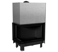 Camino MBA sinistra 17 kW Ø 200 porta sollevabile vetro piegato thermotec