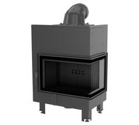 Camino MBM destra 10 kW Ø 200 vetro piegato thermotec nero [EEK: A]