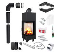 Camino KRATKI MBN Destro 10kW Ø200 Eco con accessori da incasso [EEK: A]