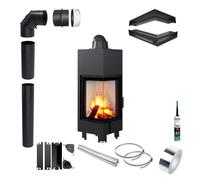 Camino KRATKI MBN Sinistro 10kW Ø200 Eco con kit di montaggio [EEK: A]