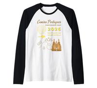 Camino Portugues 2026 San Giacomo di Compostella Maglia con Maniche Raglan