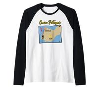 Camino Portugues 2026 Santiago de Compostela Pilgrim Visualizza Mappa Maglia con Maniche Raglan