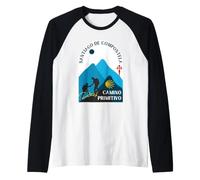 Camino Primitivo Coppia Pellegrini Santiago de Compostela 2026 Maglia con Maniche Raglan