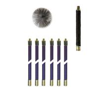Camino Pulisci Spazzacamino Spazza Pulizia Canna Fumaria Kit Mt 8,60 Scovolo 150