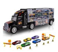 Camion Bisarca Porta Auto con 6 Macchinine incluse e Accessori Gioco bambini