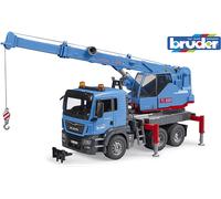 CAMION BRUDER MAN TGS Kran-LKW - Blu, ABS sintetico, Età 4+, Scala 1:16