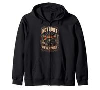 Camion Che Emette Fumo Nero Not Quiet Never Was Felpa con Cappuccio