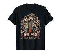 Camion Che Emette Fumo Nero Straight Pipe Squad Maglietta