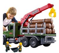 Camion con Gru per il Trasporto del Legno con Effetti di Luce e Suono
