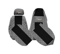 F-CORE Coprisedili camion compatibile per SCANIA R P G 01.05-12.16 R NEXTGEN 01.17- Conducente integrati Passeggero regolabile GRIGIO