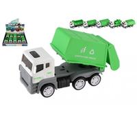 Camion da costruzione in plastica a frizione 14 cm - set di 5 tipi, 10 pezzi in scatola