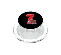 Camion dei pompieri 7° compleanno dei vigili del fuoco veicolo bambini sette 7 PopSockets PopGrip per MagSafe