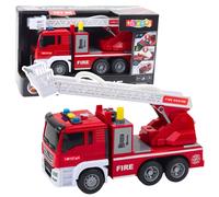 Camion dei pompieri con braccio estensibile, acqua, luci e suoni 1:14 - rosso