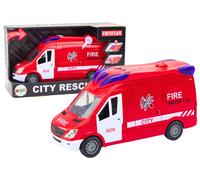 Camion dei pompieri con luci e suoni con porte apribili, rosso