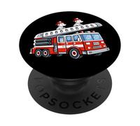 Camion dei pompieri dei vigili del fuoco dalmati per i bambini PopSockets PopGrip Adesivo