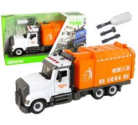 Camion dei rifiuti da avvitare con accessori, arancione