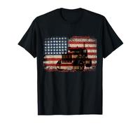 Camion dei semi del regalo del camionista della bandiera americana del Maglietta