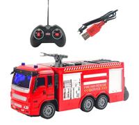 Camion dei vigili del fuoco - Veicolo di Soccorso per bambini | Movimento a attrito, bottoni e interattivi, corpo in plastica resistente nei colori divertenti per il risveglio 'età