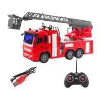 Camion dei vigili del fuoco - Veicolo di Soccorso per bambini | Movimento a attrito, bottoni e interattivi, corpo in plastica resistente nei colori divertenti per il risveglio 'età