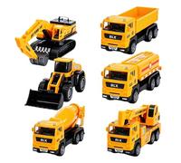 Camion del pompiere giocattolo,Camion pompiere giocattolo per bambini | 6 pezzi di camion dei pompieri in miniatura, veicoli di soccorso, giocattolo regalo di compleanno di Natale per bambini
