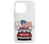 Camion divertente dei fuochi d'artificio della parata dello gnomo patriottico 4 luglio USA Custodia per iPhone 14 Pro Max