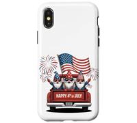 Camion divertente dei fuochi d'artificio della parata dello gnomo patriottico 4 luglio USA Custodia per iPhone X/XS