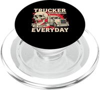 Camion divertente dei semi del cranio 18 Wheeler della stupidità di combattimento del camionista PopSockets PopGrip per MagSafe