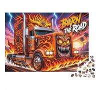 Camion Fuoco Flash 1000 Pezzi Mini Puzzle per Famiglia Rilassante | 52 x 38 cm Cartone Decorazione Soggiorno Taglio Preciso Regalo Amico Rilassato