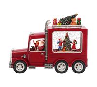 Camion Natalizio con Scena Animata, Effetto Neve e LED a Batteria