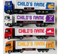 Camion personalizzato, personalizzato con il tuo nome sul lato del camion: compleanno, Natale, qualsiasi evento! giallo,blu,rosso,BiancoABS