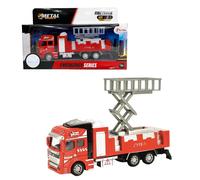 Camion Pompieri Cesto Allungabile Modellino in Metallo Metal World Scala 1:43