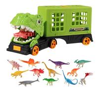 Camion Porta Dinosauri, Include Tirannosauro, 38,5x11,5x17 Cm, Trasporto Di Dinosauri, Gioco Preistorico, Design Colorato, Per Picnic In Casa Giochi Di Ruolo Prescolare Feste Di Compleanno Di Natale B