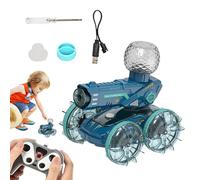 Camion RC, Barca E Veicolo Telecomandati Per Esterno, Macchina Telecomandata Regolabile con Luci LED e Zampillo per Spiaggia Arrampicata Drifting Giardino e Gare in Piscina