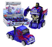 Camion robot 2 in 1 blu con trazione
