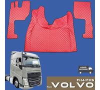 Camion ROSSO Tappetini Pavimento Pelle Compatibile Con Volvo FH4 FH5 Euro
