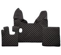 F-CORE Tappetini copricofani camion compatibile per DAF XF 105 01.06-12.13 MANUAL NERO/ROSSO