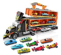 Camion Trasportatore Macchinine Giocattolo per Bambini 12 Veicoli Giocattolo in