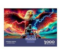 Camion USA 1000 Piece Precision-cut Pieces Thunder biker Puzzle Lovers Gift Stress Relief Puzzle Family Game Night Limited Edition 38x26cm/1000pcs