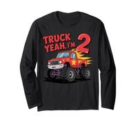 Camion Yeah I'm 2 Compleanno Red Monster Truck Maglia a Manica