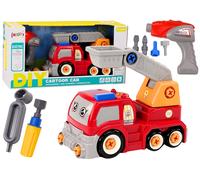 Camioncino con Braccio Estensibile Cartone Animato Smontabile Rosso