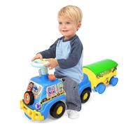 Camioncino con Rimorchio per Bambini Ride-On Disney Stitch e Accessori da Spiaggia Azzurro